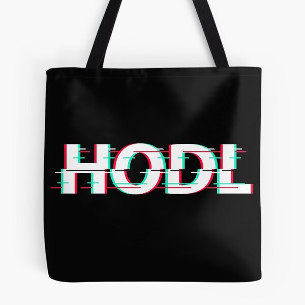 Item preview, HODL 3D Glitch Text Design – Crypto Holder Statement Graphic designed and sold by CryptoAuntie.