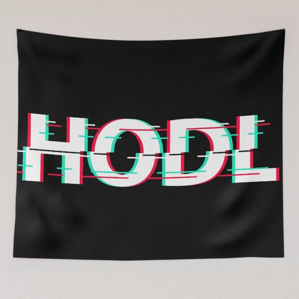 Item preview, HODL 3D Glitch Text Design – Crypto Holder Statement Graphic designed and sold by CryptoAuntie.