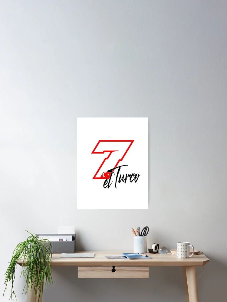 Thumbnail 2 of 3, Poster, El Turco Racing 7 – Motorcycle Racing Number Design designed and sold by Fan Art Station .