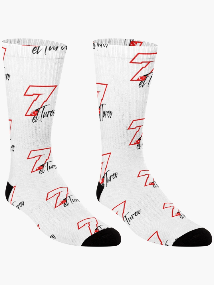 Thumbnail 3 of 5, Socks, El Turco Racing 7 – Motorcycle Racing Number Design  designed and sold by Fan Art Station .