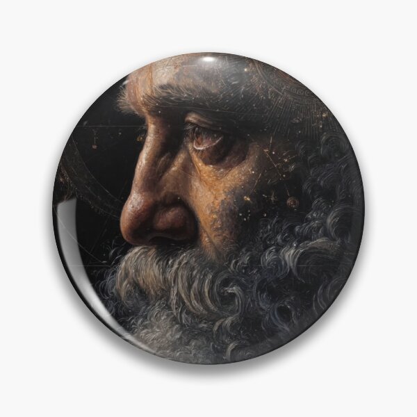 Item preview, Ancient Philosopher with Cosmic Mind and Celestial Symbols designed and sold by Shannon Hilson.