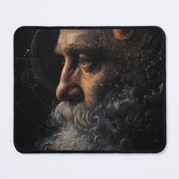 Item preview, Ancient Philosopher with Cosmic Mind and Celestial Symbols designed and sold by Shannon Hilson.