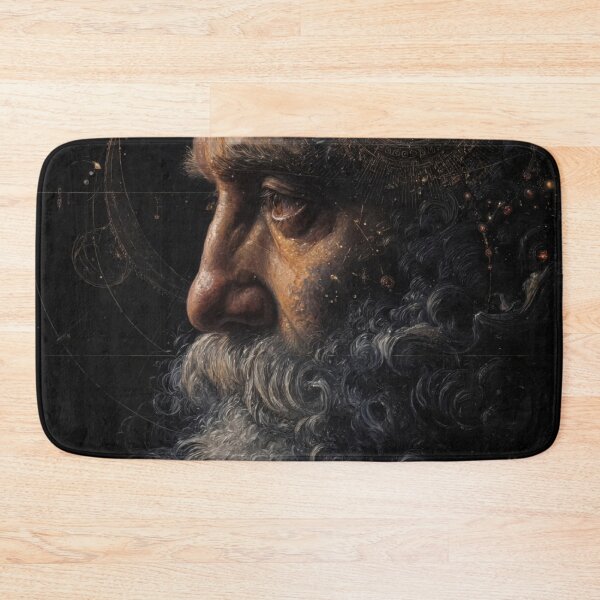 Item preview, Ancient Philosopher with Cosmic Mind and Celestial Symbols designed and sold by Shannon Hilson.