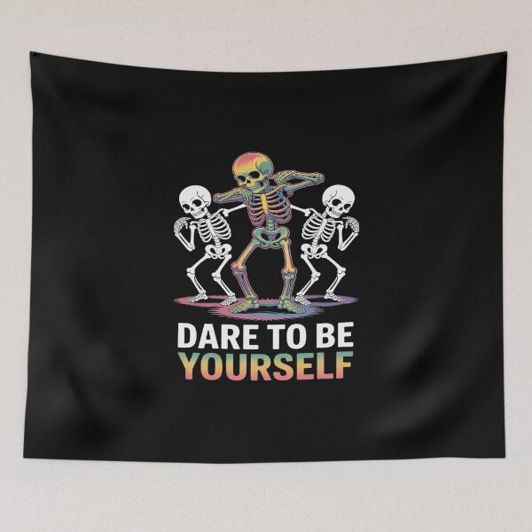 Item preview, Copy of Dandelion Dare To Be Yourself Be Different LGBT Pride Skeleton SkullBlowing Away Dog Dogs Paw designed and sold by imsamaharem.