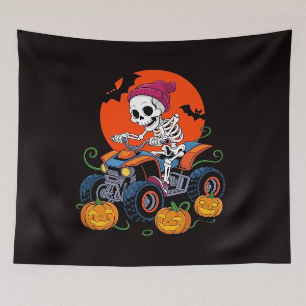 Item preview, Halloween Skeleton Riding 4 Wheeler ATV Quad Boys Kids designed and sold by lavethediso.