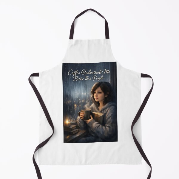 Item preview, Coffee Understands Me Better Than People | Sad Book Lover Aesthetic Art designed and sold by DesignRush786.