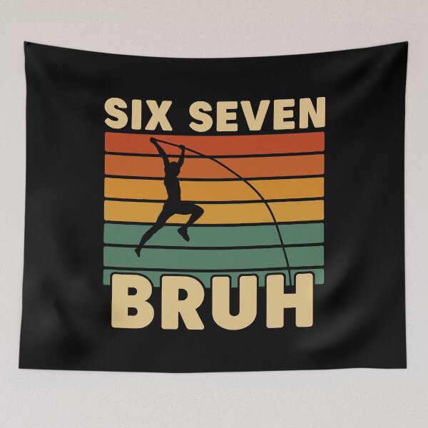 Item preview, Retro Pole Vault "Six Seven Bruh" Shirt designed and sold by LashondaGreen89.