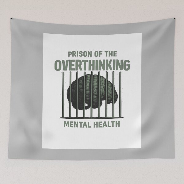 Item preview, Prison of Overthinking – Mental Health Awareness Design designed and sold by NomadUSArt.
