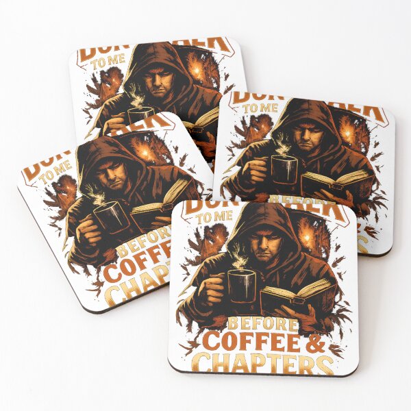 Item preview, Don’t Talk To Me Before Coffee & Chapters | Dark Book Lover Coffee Art designed and sold by DesignRush786.