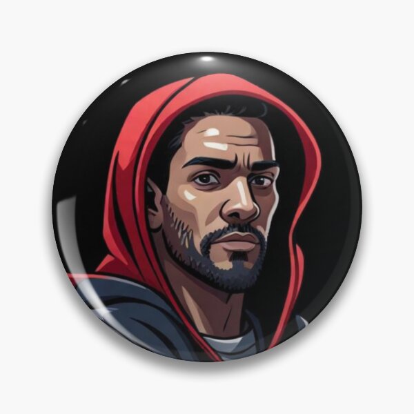 Item preview, A handsome African American male wearing a red hoodie. designed and sold by fetch-it-studio.
