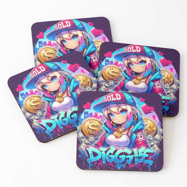 Item preview, Anime Street Girl Diggie – Urban Graffiti Style Artwork designed and sold by TshirtMyMom.