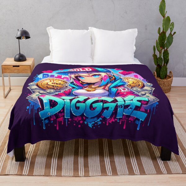 Item preview, Anime Street Girl Diggie – Urban Graffiti Style Artwork designed and sold by TshirtMyMom.
