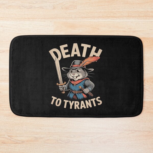 Item preview, Rabbit Death to Tyrants Funny Retro 90s Vintage Quote designed and sold by AvagondaMind.