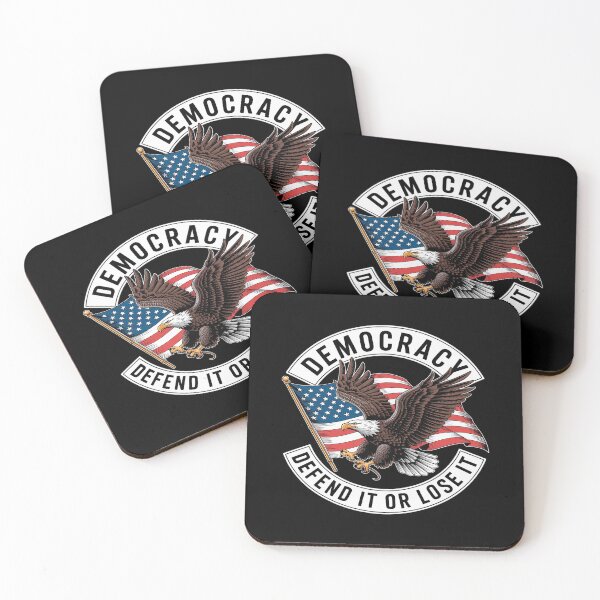 Item preview, Democracy Defend It Or Lose It bald eagle USA flag patriot designed and sold by countntenov.
