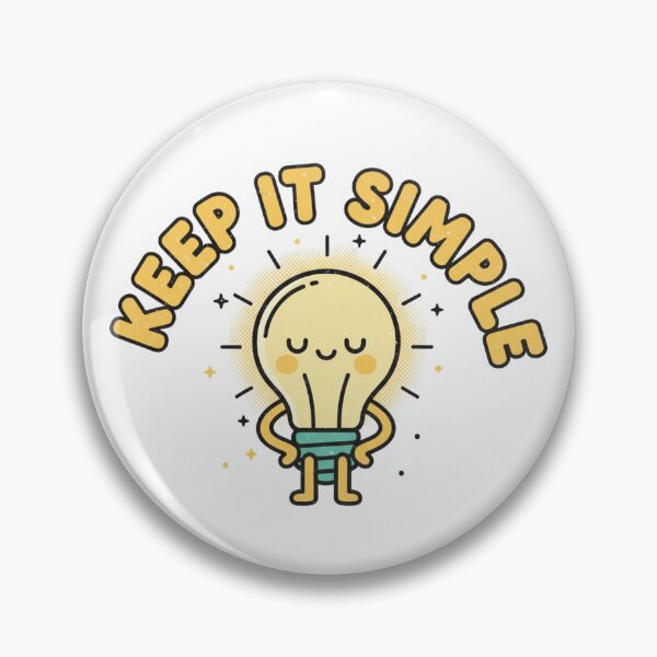 Item preview, Keep It Simple Retro Light Bulb Motivation designed and sold by DIRTYSKETCHH.