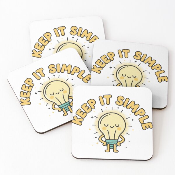 Item preview, Keep It Simple Retro Light Bulb Motivation designed and sold by DIRTYSKETCHH.