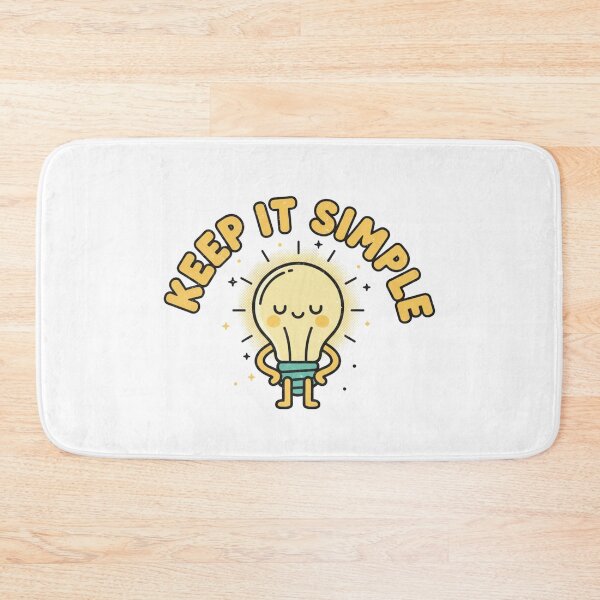 Item preview, Keep It Simple Retro Light Bulb Motivation designed and sold by DIRTYSKETCHH.