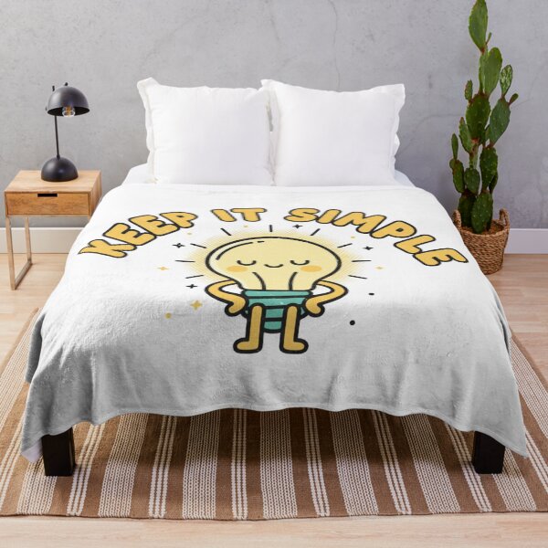 Item preview, Keep It Simple Retro Light Bulb Motivation designed and sold by DIRTYSKETCHH.