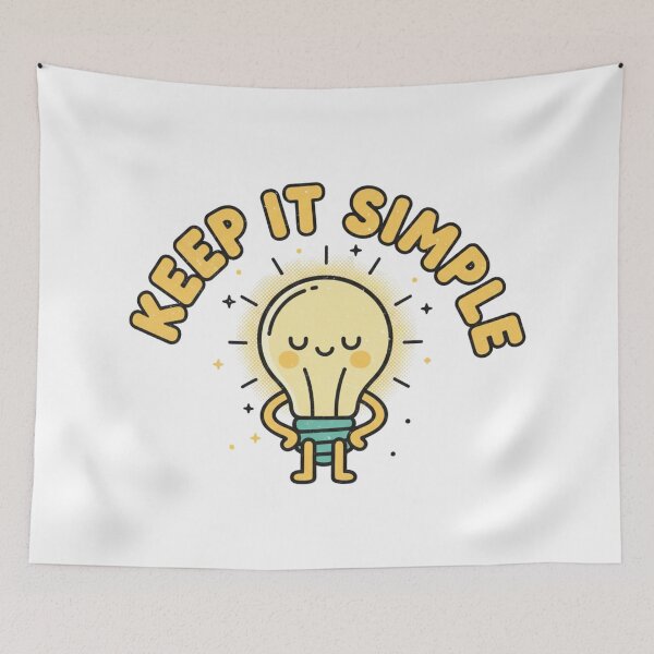 Item preview, Keep It Simple Retro Light Bulb Motivation designed and sold by DIRTYSKETCHH.