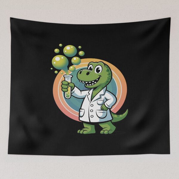 Item preview, Dino Science Club Brontosaurus Lab Coat Rainbow 70s designed and sold by Slwankol.