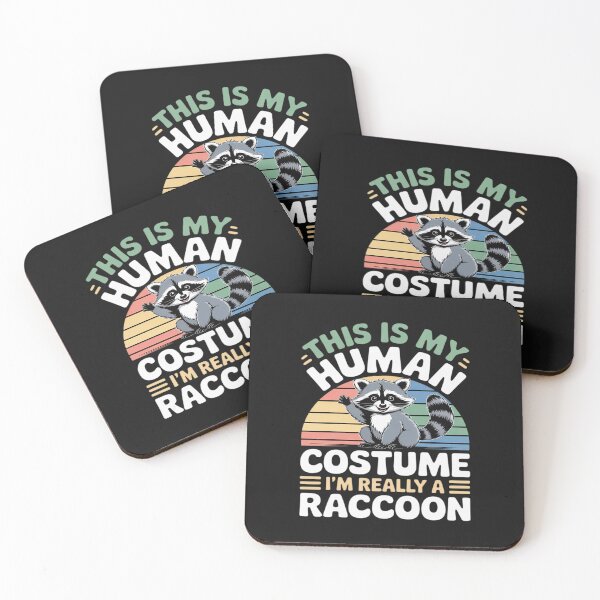 Item preview, Racoons Lover Vintage This Is My Human Costume I'm Really A designed and sold by AvagondaMind.