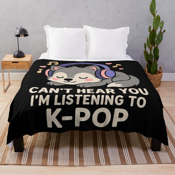 Item preview, Can't Hear You I'M Listening To K-Pop Kawaii Wolf designed and sold by pfanodlnazb.