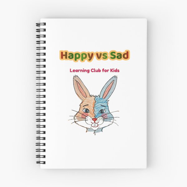 Item preview, Happy vs Sad – Cute Bunny Emotions | Learning Club for Kids designed and sold by AME Kids Designs.