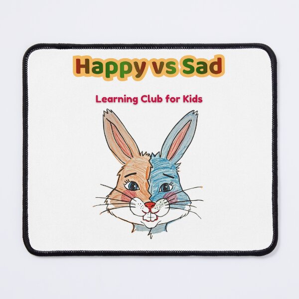 Item preview, Happy vs Sad – Cute Bunny Emotions | Learning Club for Kids designed and sold by AME Kids Designs.