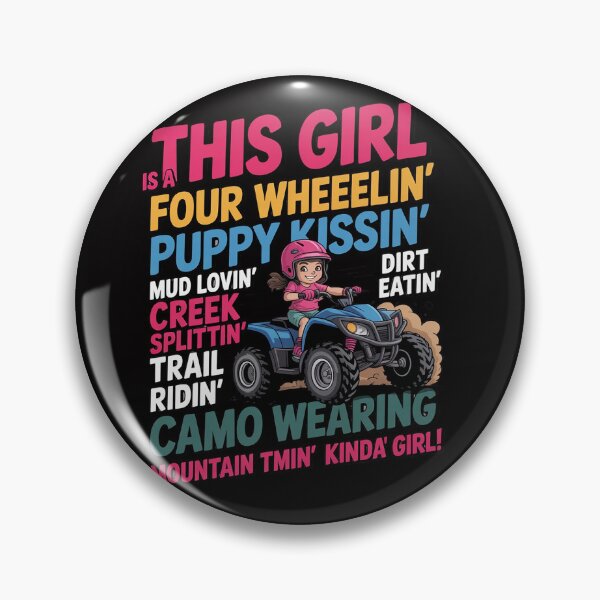 Item preview, ATV Quad Bike Riding Girl All-Terrain Four Wheeler designed and sold by teltvitossuilea.