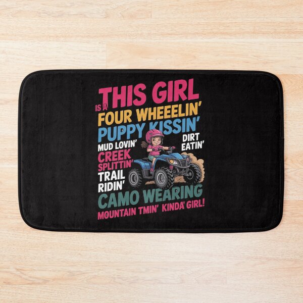 Item preview, ATV Quad Bike Riding Girl All-Terrain Four Wheeler designed and sold by teltvitossuilea.