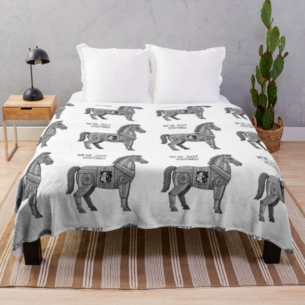 Item preview, The Polite Trojan Horse (Solo estamos de visita) designed and sold by Bit Canvas.