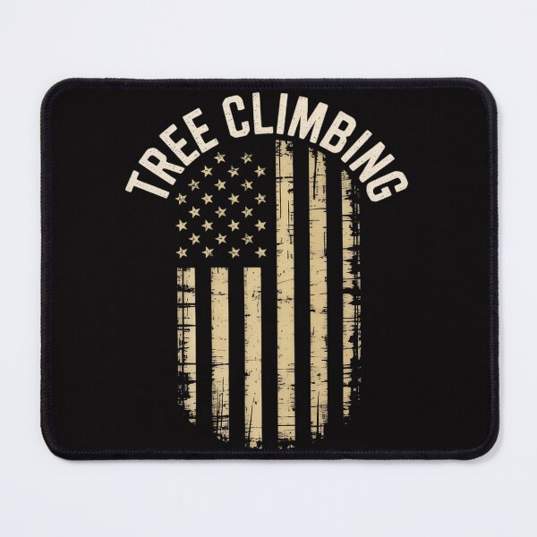 Item preview, American Flag Tree Climbing Climber Lumberjack designed and sold by teltvitossuilea.