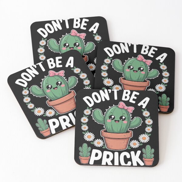 Item preview, Don’t Be a Prick Funny Kawaii Cactus Sarcastic Plant pun designed and sold by genkihikki.