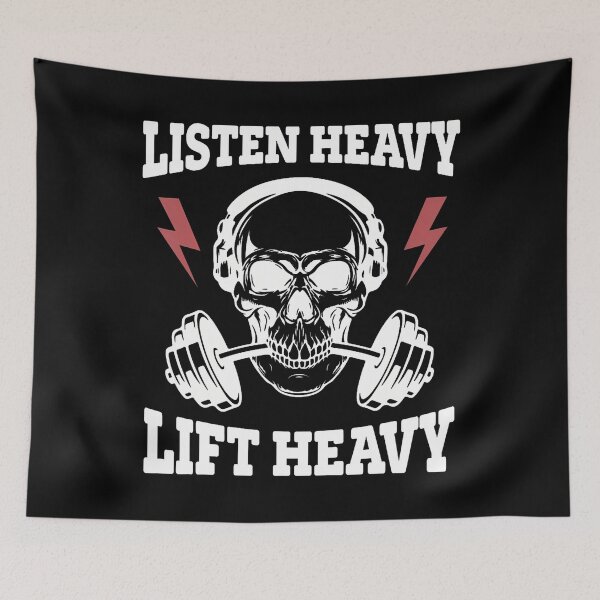 Item preview, Listen Heavy Lift Heavy Skull designed and sold by najbulaledany.