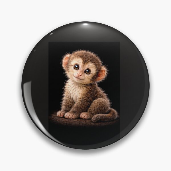 Item preview, Baby Monkey – Curious Heart designed and sold by TheJoyfulPen.