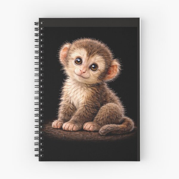 Item preview, Baby Monkey – Curious Heart designed and sold by TheJoyfulPen.