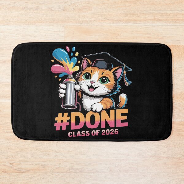 Item preview, Done Class of 2025 Funny Graduation Cat with Spray designed and sold by genkihikki.