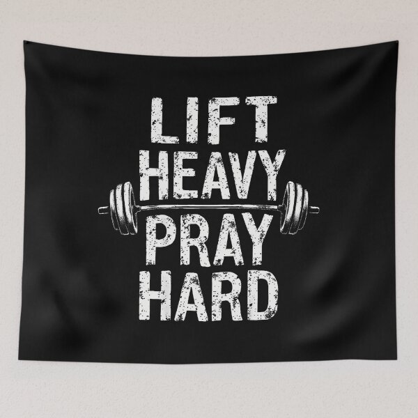 Item preview, Lift Heavy Pray Hard Jesus Gym designed and sold by najbulaledany.