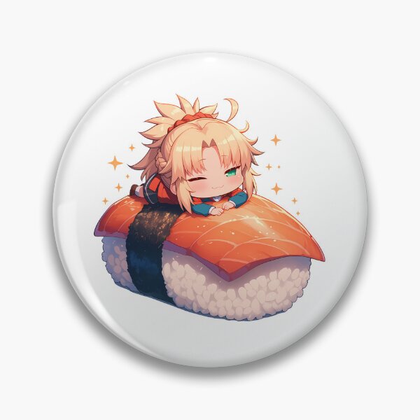 Item preview, Mordred Red Saber Cute Chibi Sushi Kawaii Fate Grand Order Anime designed and sold by CarlosBender.