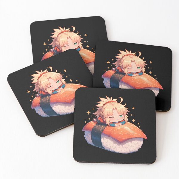 Item preview, Mordred Red Saber Cute Chibi Sushi Kawaii Fate Grand Order Anime designed and sold by CarlosBender.