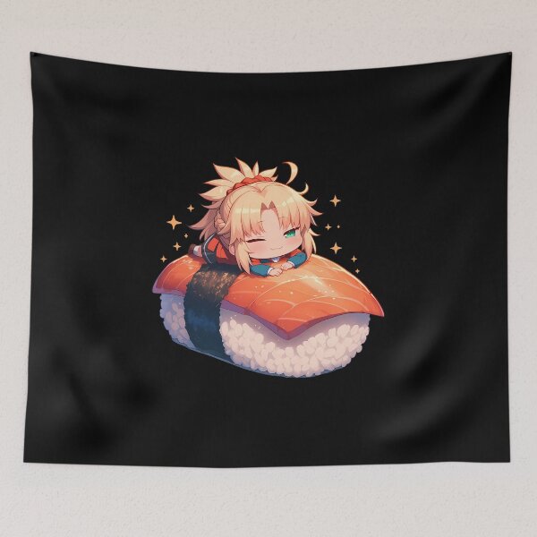 Item preview, Mordred Red Saber Cute Chibi Sushi Kawaii Fate Grand Order Anime designed and sold by CarlosBender.