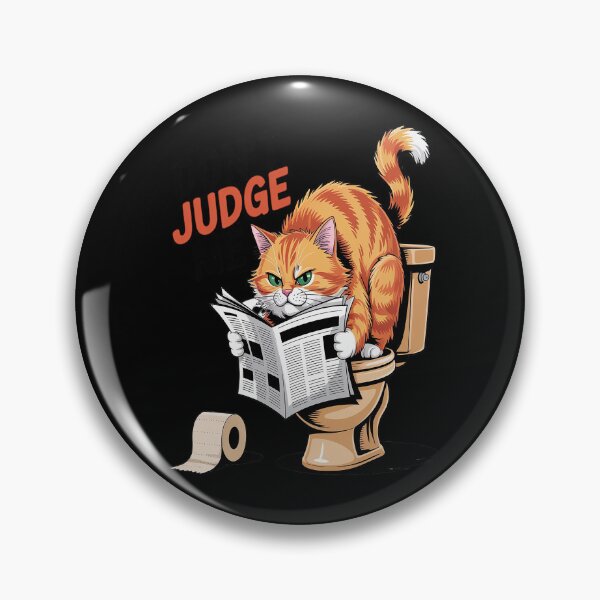 Item preview, Don't judge me Orange silly Cat toilet bathroom designed and sold by genkihikki.