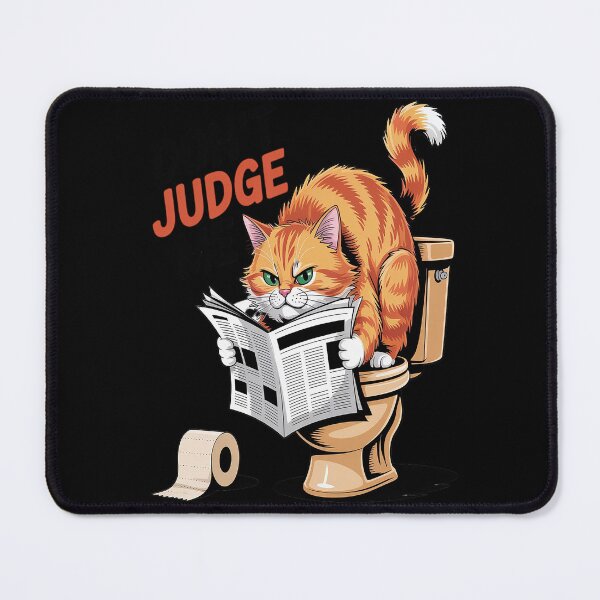 Item preview, Don't judge me Orange silly Cat toilet bathroom designed and sold by genkihikki.