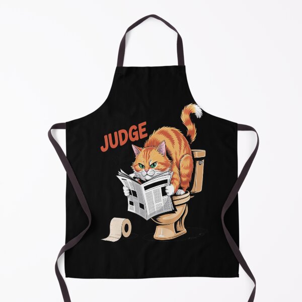 Item preview, Don't judge me Orange silly Cat toilet bathroom designed and sold by genkihikki.