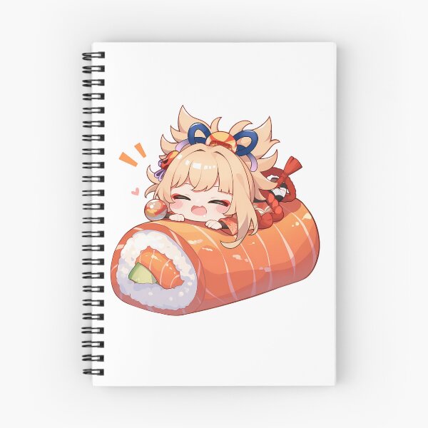 Item preview, Game Yoimiya Genshin Impact Chibi Sushi Anime Girl Kawaii Joyful Roll designed and sold by CarlosBender.