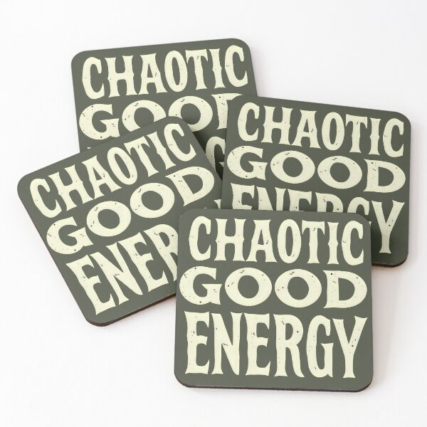 Item preview, Chaotic Good Energy Bold Typography Quote designed and sold by Amplify-n-Co.