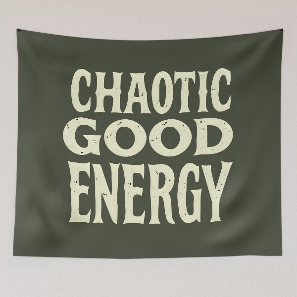 Item preview, Chaotic Good Energy Bold Typography Quote designed and sold by Amplify-n-Co.