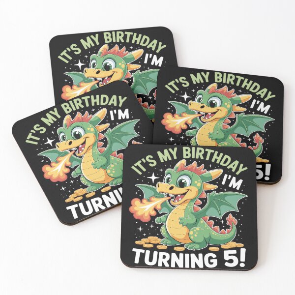 Item preview, Dragon 5th Birthday Party Mythical Creature Fantasy Legend designed and sold by genkihikki.