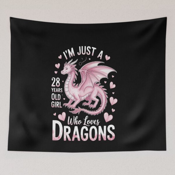 Item preview, Dragon 28th Birthday Girl Party Mythical Creature Fantasy designed and sold by genkihikki.