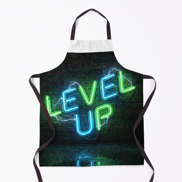 Item preview, Level Up - Electric Cyberpunk Neon Sign designed and sold by NextLevelThread.